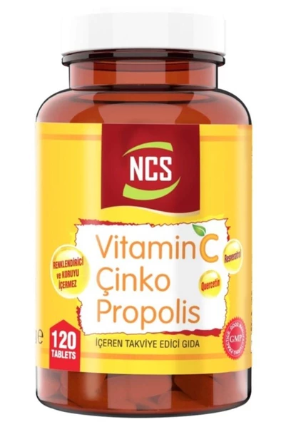 NCS Vitamin C Çinko Propolis 120 Tablet Vitamin D Quercetin Resveratrol ürün görseli 1