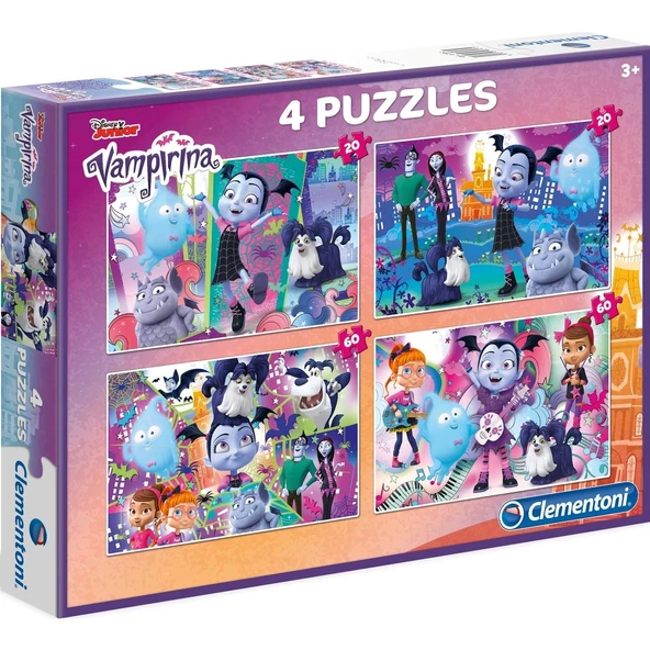 Clementoni 4 in 1 Puzzle Disney Junior Vampirina 4 ü 1 Arada Yapboz 2 Adet 20 Parçalı 2 Adet 40 Parçalı Yapboz Seti ürün görseli 1