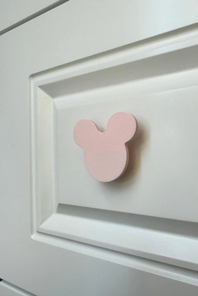 Pomerol Pembe Mouse Dolap Kulpu- Çocuk Odası, Mutfak ve Banyo İçin Modern, Şık ve Dayanıklı Mobilya Kulp, HD ürün görseli 1