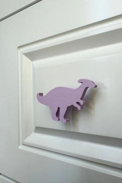 Pomerol Mor Dino2 Dolap Kulpu - Çocuk Odası, Mutfak ve Banyo İçin Modern, Sevimli ve Dayanıklı Mobilya Kulp ürün görseli 1