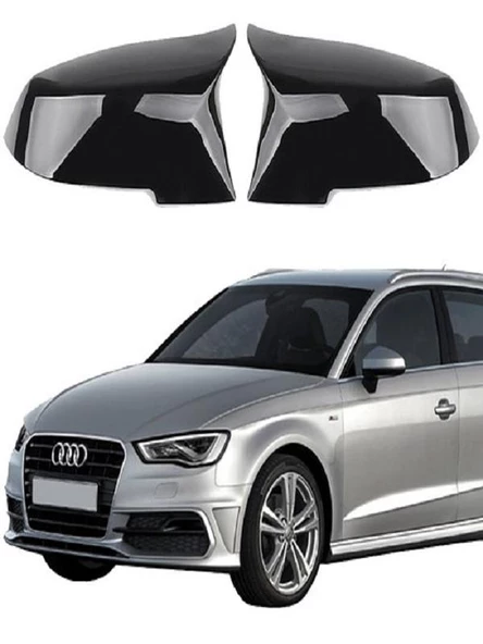 Audi A3 2014-2020 Araca Özel Batman Yarasa Ayna Kapağı Pianoblack ürün görseli 1
