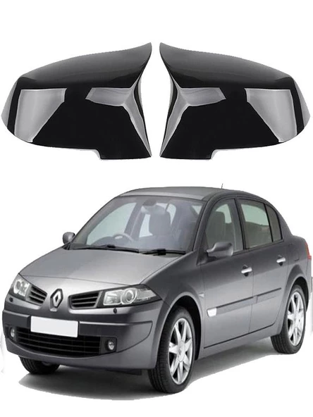 Renault Megane 2 Araca Özel Batman Yarasa Ayna Kapağı Pianoblack ürün görseli 1