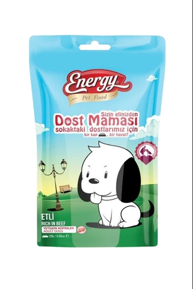 ENERGY  ETLİ DOST  KÖPEK MAMASI 125 GR - 10 ADET ürün görseli 1