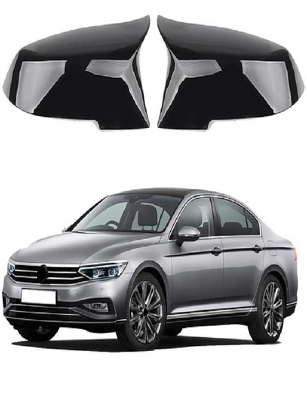 Volkswagen Passat B8 2015+ Araca Özel Batman Yarasa Ayna Kapağı Pianoblack ürün görseli 1