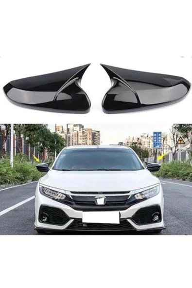 Honda Civic 16- Fc5 Araca Özel Batman Yarasa Ayna Kapağı Pianoblack ürün görseli 1