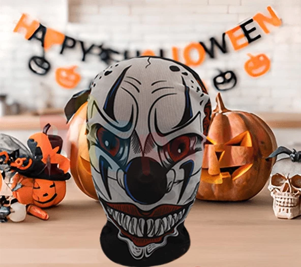 Halloween Korku Maskesi Transparan Palyaço ürün görseli 1