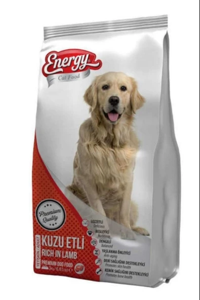 ENERGY  KUZU ETLİ YETİŞKİN KÖPEK MAMASI 3 KG - 2 ADET ürün görseli 1