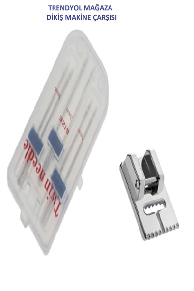 singer pfaff Singer Zetina Çift Iğne Ve Nervür Ayak Set (İĞNE PAKET İÇİNDE 2MM,3MM VE 4 MM'DİR.) Dali Iğne 1 Pk ürün görseli 1