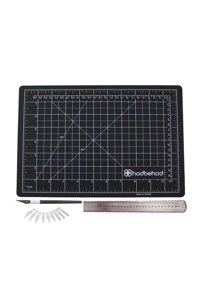 hodbehod A4 Siyah Hobi Kesim Matı Seti Çift Taraflı Cutting Mat Set ürün görseli 1