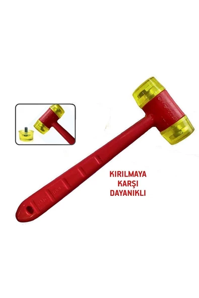 Satış Diyarı Plastik Saplı Çekiç Tokmak Plastik Çekiç Sarı Tokmak 40 Cm ürün görseli 1