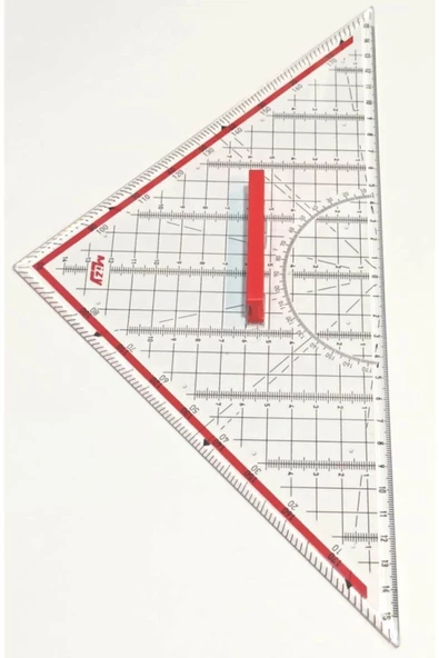 BİLLUR STORE Geoderik Üçgen Cetvel / Tr-500 - Resim 2
