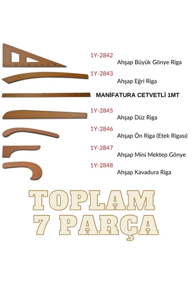 Artus Tedarik 7 Parça Ahşap Riga Takımı - Resim 2