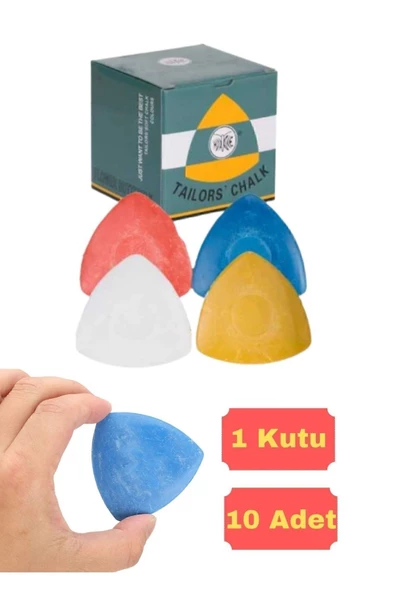 Kayıran terzi malzemeleri Çizgi Taşı Üçgen Renkli 1kutu (10 Adet) ürün görseli 1