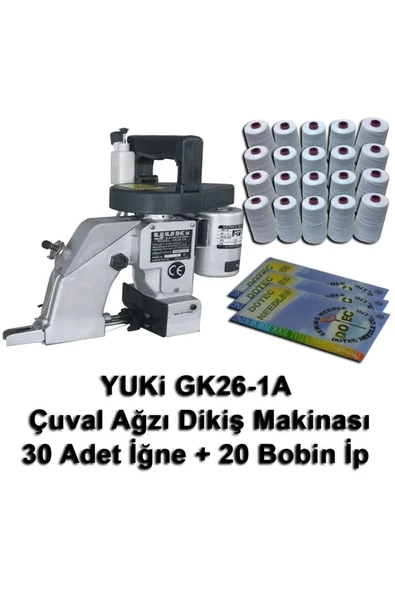Yuki GK26-1A Çuval Ağzı Dikiş Makinası + 30 Adet İğne + 20 Bobin İp ürün görseli 1