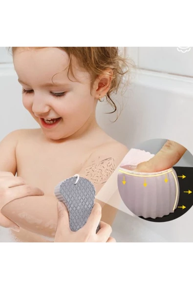 Banyo Lifi ve Bebek Peeling Süngeri - Dayanıklı ve Uzun Ömürlü Çok Amaçlı Sünger Slikon ürün görseli 1