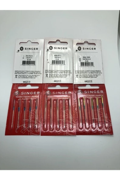 SİNGER Dikiş Makinası Iğnesi 3 Çeşit 9-11-14 Numara ürün görseli 1