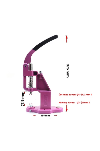 DZN Tools Universal Tulumba El Presi Mor Renk - Resim 2