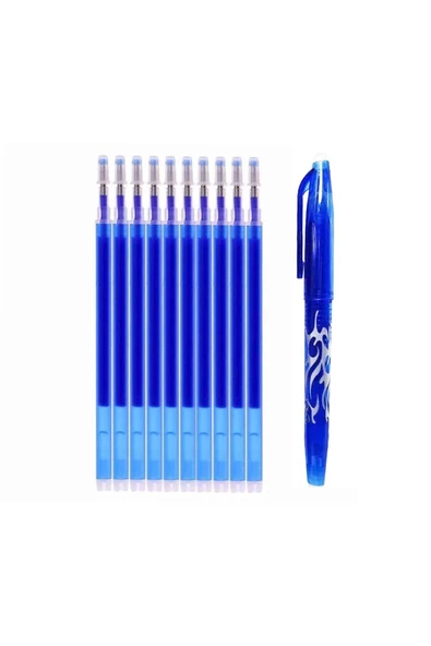 hodbehod Isı Ile Uçan Silinebilen Refill Kalem Içi Ve Kalem Mavi 11 Adet Set ürün görseli 1