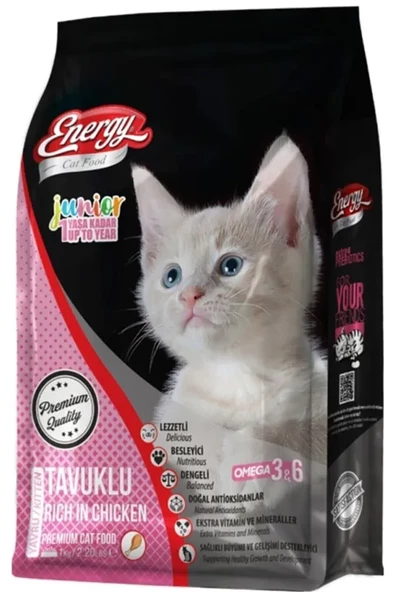 ENERGY  TAVUKLU YAVRU KEDİ MAMASI 1 KG - 3 ADET ürün görseli 1