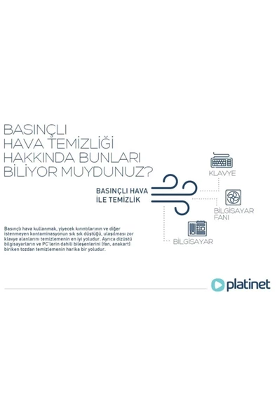 Platinet Gas Duster Spray (basınçlı Hava Spreyi 3,5 Bar) - Resim 5