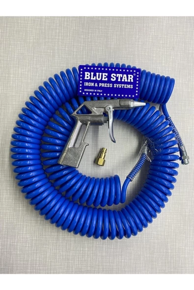 Bluestar Hava Kompresör Spiral Hava Hortumu Tabancası Ucu 15 m ürün görseli 1