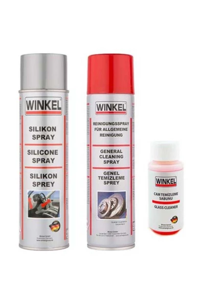 Winkel Silikon Sprey 400 ml Fren Balata Temizleme Sprey 500 ml Set ürün görseli 1