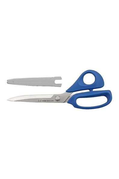 Kai V5250 Kılıflı Mavi Plastik Saplı Kumaş Kesim Makası 25 Cm ürün görseli 1