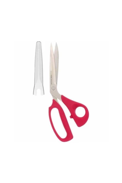 Kai V-5230 Kılıflı Pembe Plastik Saplı Kumaş Kesim Makası 23cm ürün görseli 1