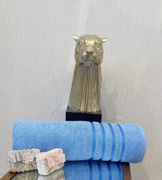 NİVEMESHOME POLOLİFE MAVİ BANYO HAVLUSU ürün görseli 1