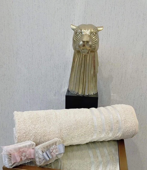 NİVEMESHOME POLOLİFE BEJ BANYO HAVLUSU ürün görseli 1