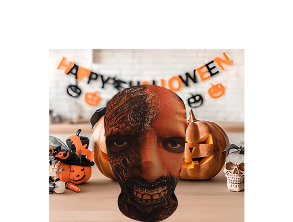 Halloween Korku Maskesi Transparan Robot Yüz ürün görseli 1