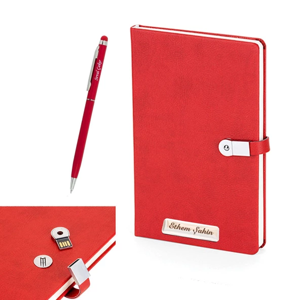 İsme Özel Usb Kilitli Defter İsme Özel Kalem Hediye ürün görseli 1