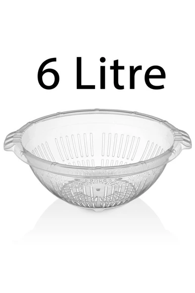 Plastik Şeffaf 33cm Sebze Meyve Makarna Süzgeç 6 Litre ürün görseli 1
