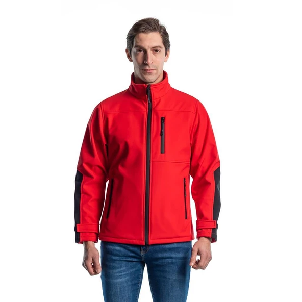 Şensel, Softshell Mont, Kırmızı -91E679- Su İtici ürün görseli 1