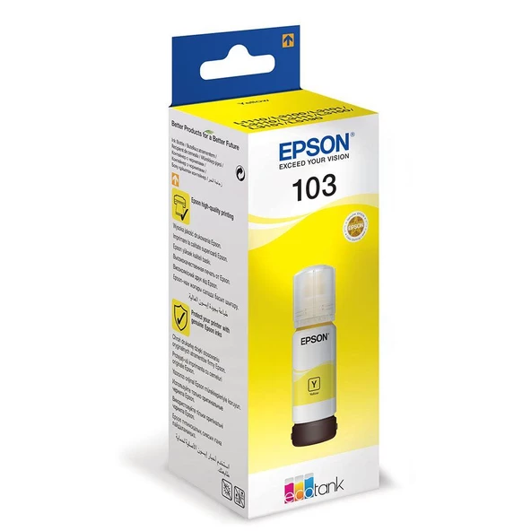 Epson 103 Sarı Mürekkep Kartuşu L3110/L3150/L3111/L3151 (C13T00S44A) ürün görseli 1