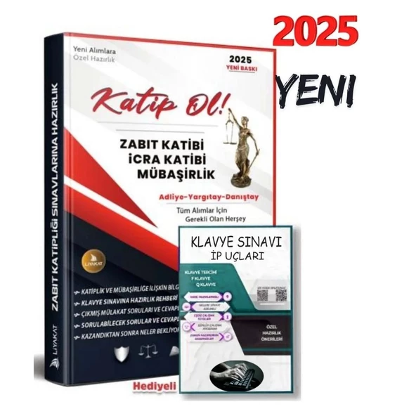 2025-GÜNCEL-ZABIT KATİPLİĞİ-İCRA  KATİPLİĞİ-MÜBAŞİRLİK ALIMLARI İÇİM ÖZEL KAYNAK-KATİP OL ürün görseli 1
