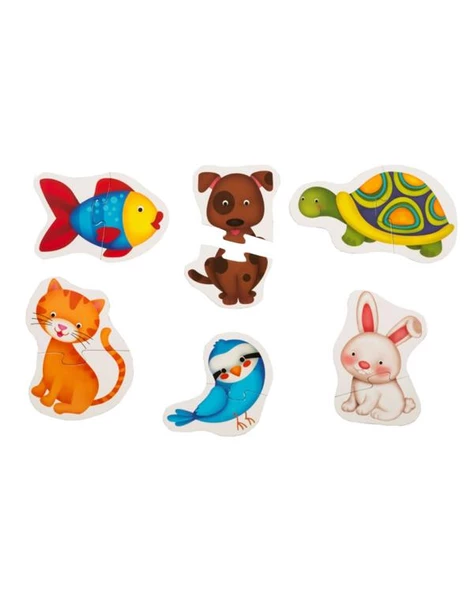 Eolo Baby Puzzle Evcil Hayvanlar - Resim 3