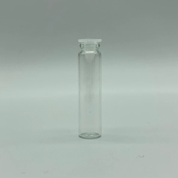 2 ml Mini Test Şişesi , 2 cc Plastik Tıpalı Cam Şişe , Test Şişesi x 20 Adet ürün görseli 1