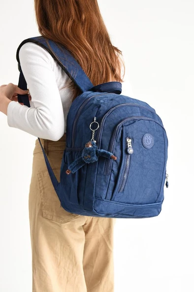 Günlük Kullanım İçin Kadın Sırt Çantası Spor Çantası 37*27 Çok Cepli Hafif Su İtici Kumaş ürün görseli 1