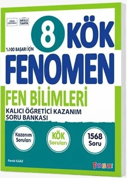 8. Sınıf Fen Bilimleri Fenomen KÖK Kalıcı Öğretici Kazanım Soru Bankası Fenomen Okul Yayınları ürün görseli 1