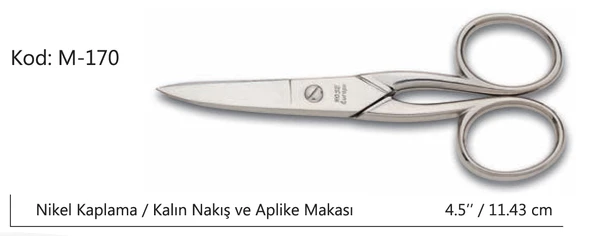 Rose Europe Kalın Nakış Makası Süper Kalite No:4.5 11,43 CM ürün görseli 1