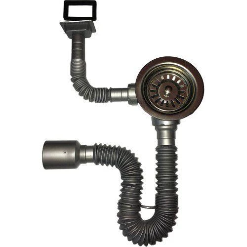 Çöpmak Kapalı Taşmalı Körüklü Evye Sifonu 50 mm ürün görseli 1
