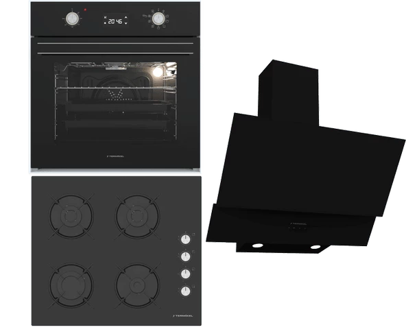 Termikel Ankastre Set (BO O6555C DB + BH P6144C B + CH C6532C BB) ürün görseli 1
