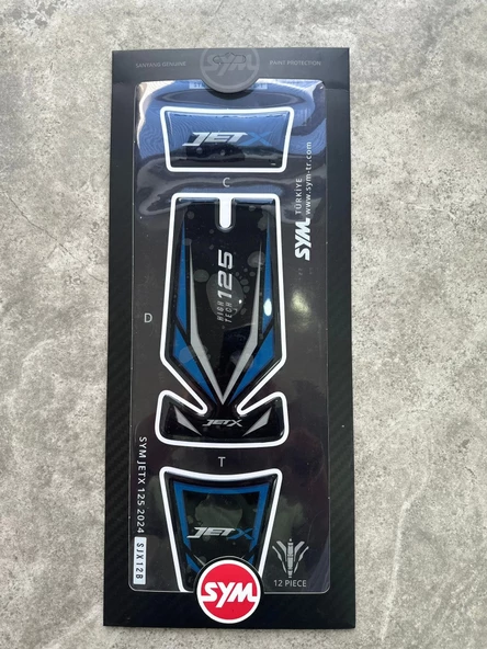 SYM JET-X 125 TANK PED SETİ 12 PCS MAVİ - Resim 3