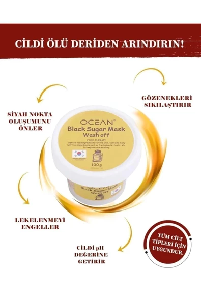 Ocean Black Sugar Mask Wash Off Soft Scrub ( Şeker Maskesi) ürün görseli 1