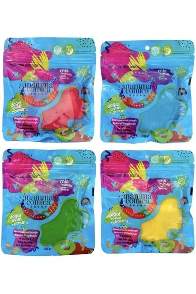 Doğal Oyun Hamuru 4’lü set ECO-Friendly Package (4*130gr) ürün görseli 1