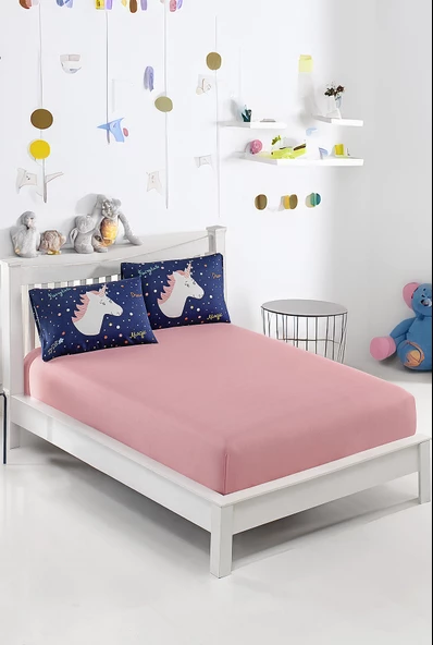 Upstyle Pes Lastikli Çarşaf Seti Çift Kişilik MagicUnicorn Laci ürün görseli 1