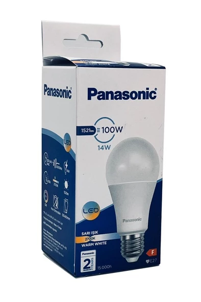 Panasonic 14W (100W) Led Ampul 2700K - Sarı Işık E27 Led Lamba ürün görseli 1