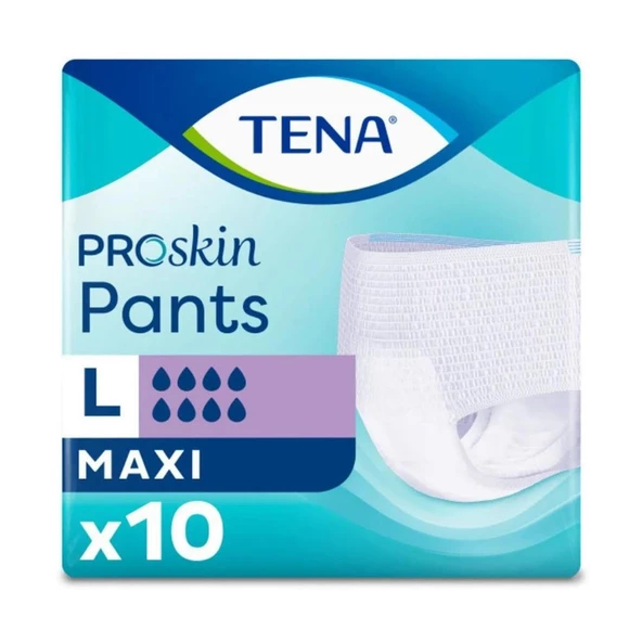 Tena Proskin Pants Maxi Emici Külot Büyük Boy L 10'lu Hasta Bezi ürün görseli 1