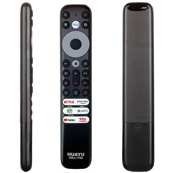 Huayu Tcl RM-L1768 - RC902V - RMR1 Netflix-Prime Video-Guard-Media-Youtube Tuşlu Ses Komutsuz Lcd Led Tv Kumandası ürün görseli 1